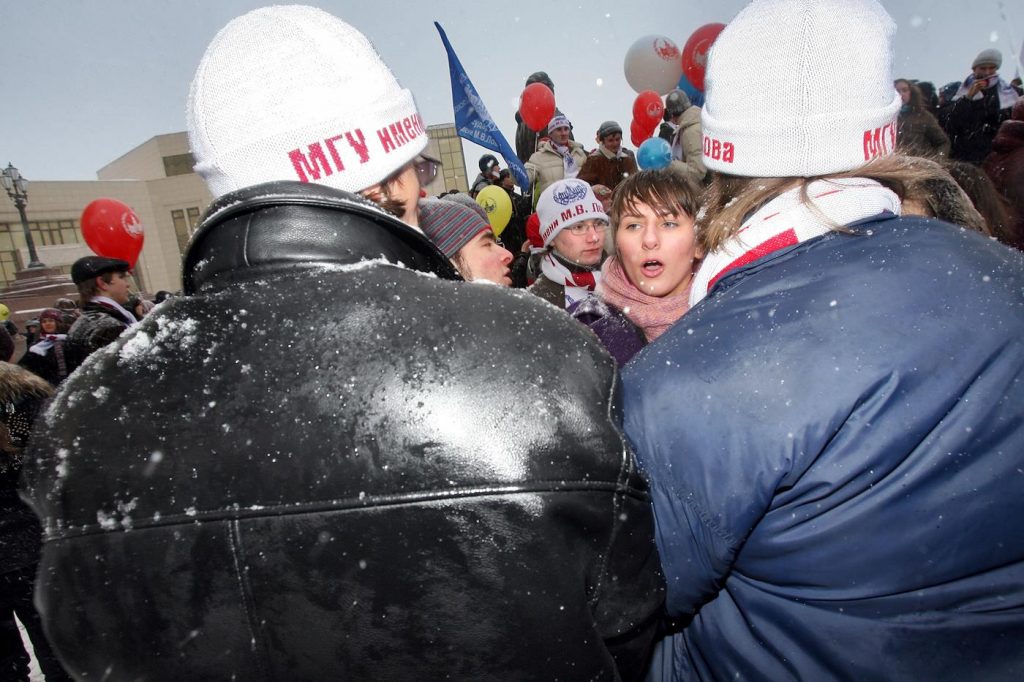 Акция инициативной группы студентов соцфака МГУ, в которой участвовала и Певчих, против декана факультета