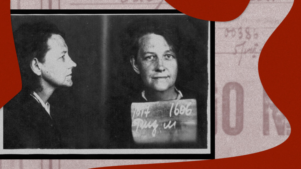 Mary Reed after she got arrested. Photo from her casefile